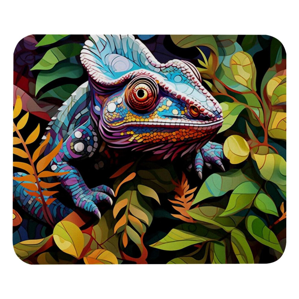 Chameleon Print Mouse Pad Anti-Slip Rubber Base 917087732499
