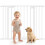 Portão de segurança branco para crianças e cães com extensões. 1