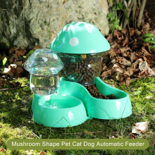 Hesroicy cat water feeder mushroom shape 1 set