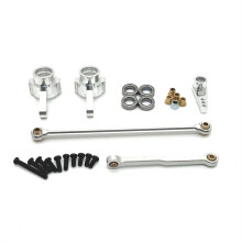 RC Auto Stuurhendel Kit voor 1/12 MN82 MN78 D90 D91 D96 MN98 99S RC Auto Update Onderdelen Zilver