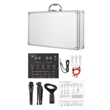 V8 External Live Sound Card Mic Set with 12 Sound Effects