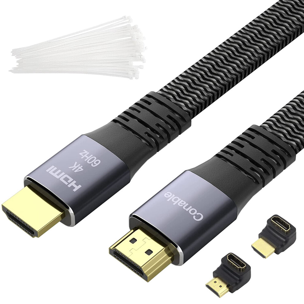 Hdmi Cable Flat Braided 25 Feet 4K@60Hz 9336866956245