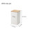 3Pcs Three-Piece Sealed Cans  Simple Style Bamboo Lid Iron Tea Can Snack Storage Coffee Bean Square Can,White 6