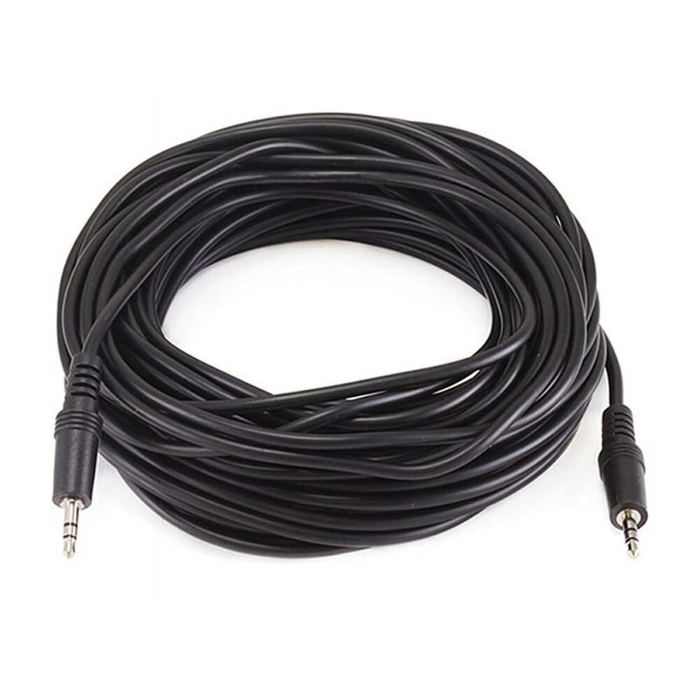3.5Mm Aux Stereo Cable Male To Male 50 Feet Black 9336866956504