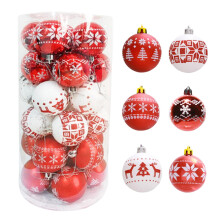 Christmas Ball Ornaments White Gold 30PCS 2.36 Inches