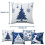 Kerst sneeuwpop kussensloop vierkant 18x18 inch 3
