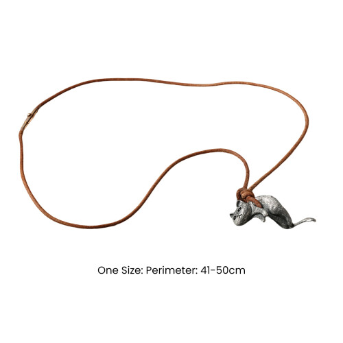 Halskette mit Katzenanhänger, silberfarben, Vintage-Choker 1