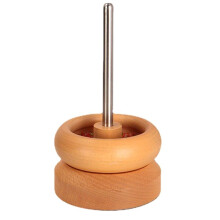 Tiratore di Perline per La Creazione di Gioielli, Ciotola di Perline Rotanti nel Legno con 2 Aghi per Perline e Perline per Bracciali, Perline DIY
