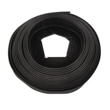 Lawn Fence Set Black L-Shaped Weather-Resistant Landscape