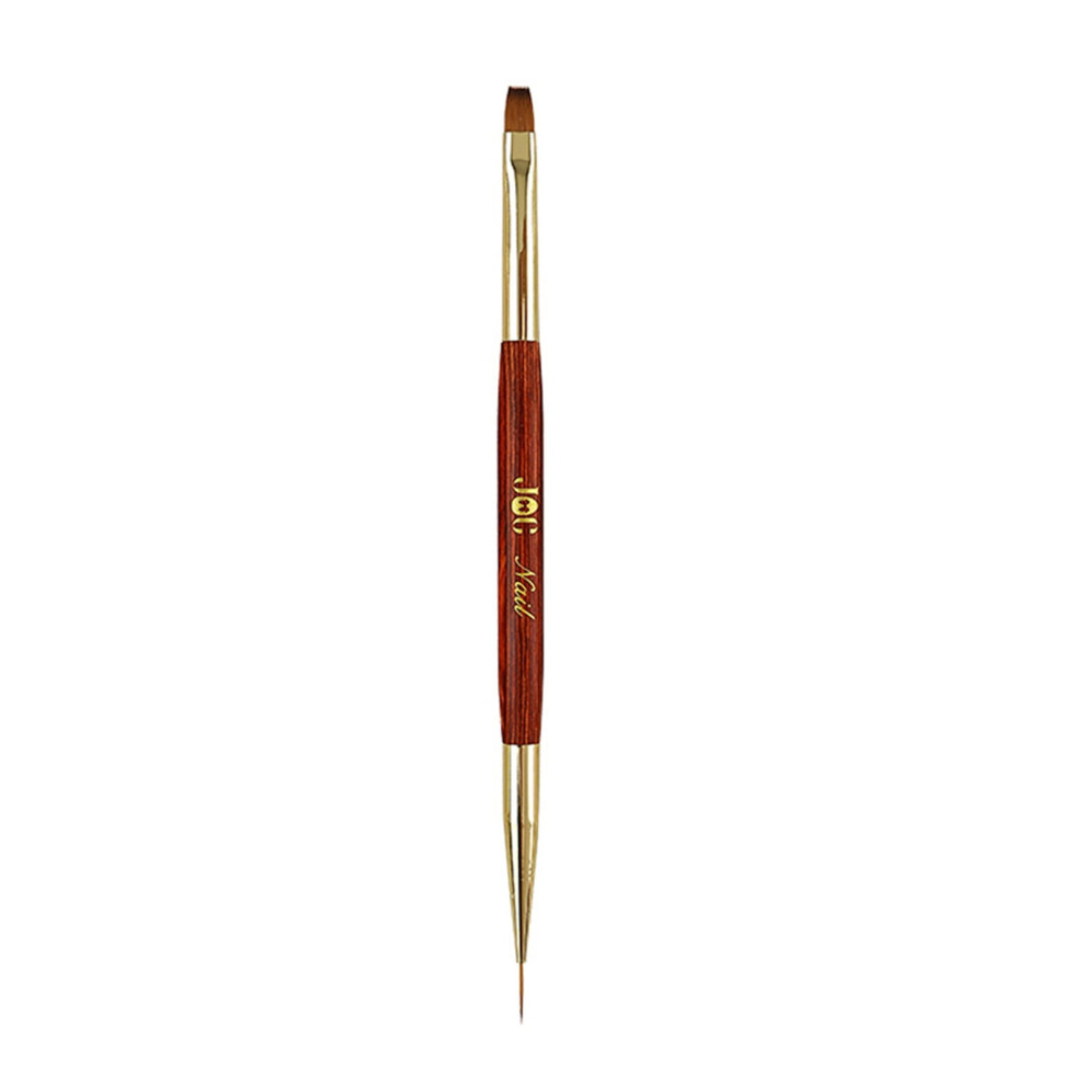 Nail Art Pen Dual-Head Rosewood Brass 1pc