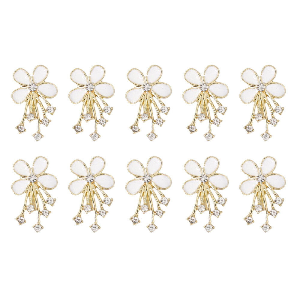 Butterfly Heart Water Drop Nail Charms Alloy 10pcs