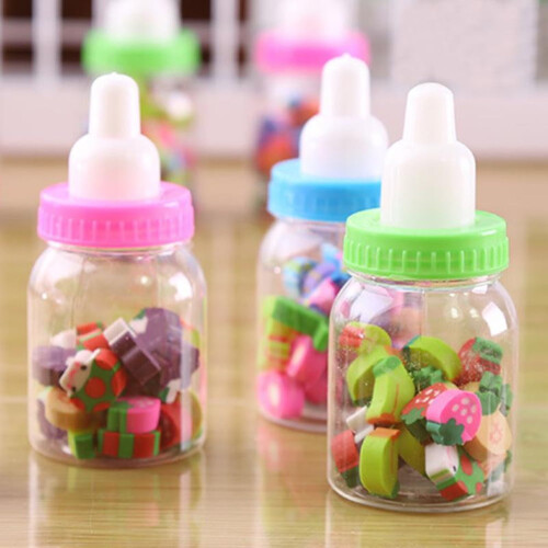Mini Animal Fruit Erasers Assortment 24pcs