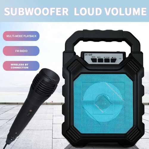 Karaoke Machine Portable Bluetooth Speaker with Microphone 2