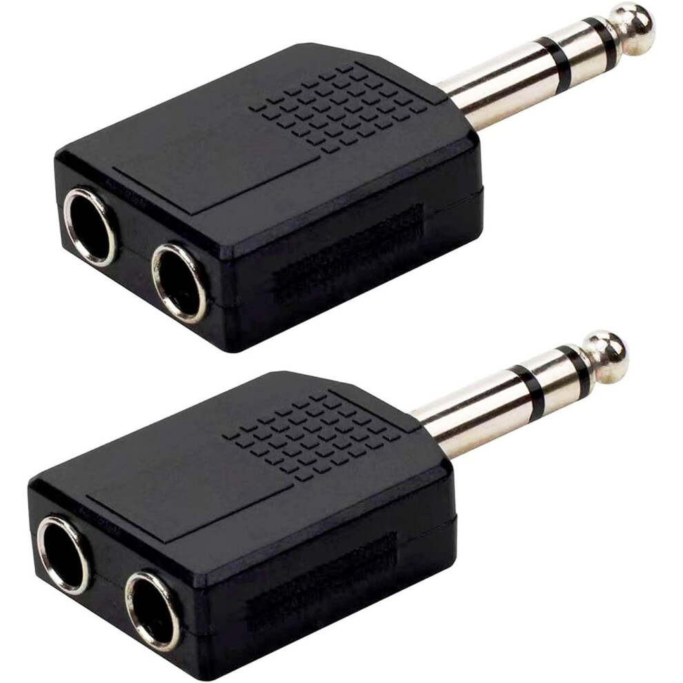 Trs Stereo Audio Splitter 1 Male To 2 Female 6.35Mm 9336866947519