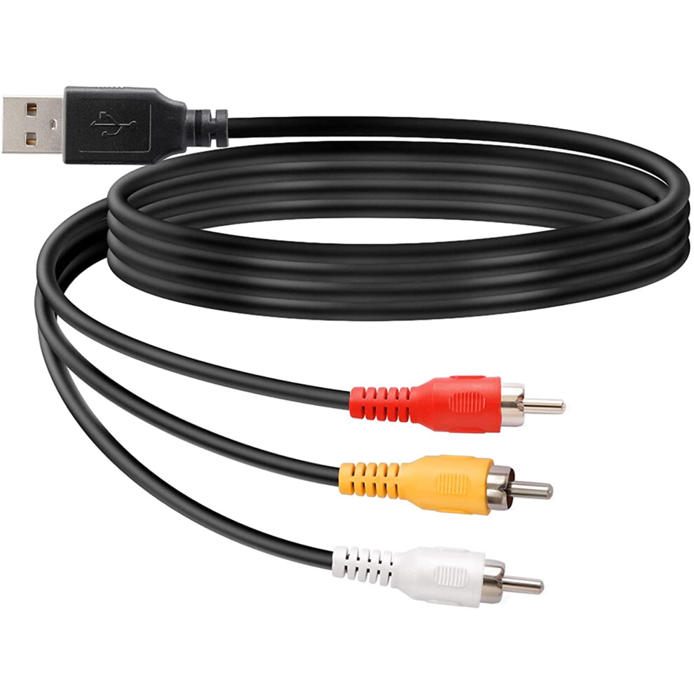 Usb To 3Rca Cable Audio Video Composite Adapter 1.5M 9336866948516