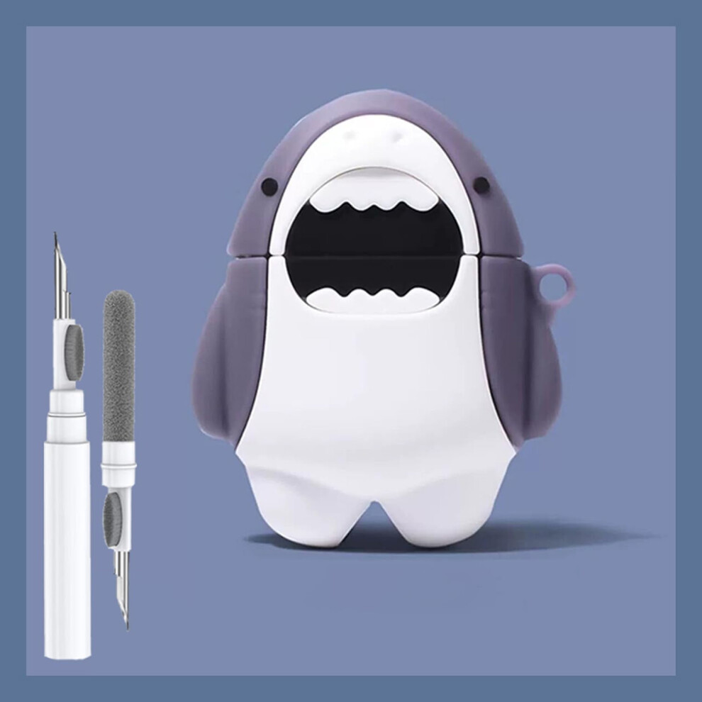 Shark Airpods Case For 1St And 2Nd Gen Â Kawaii 3D 9336866961997