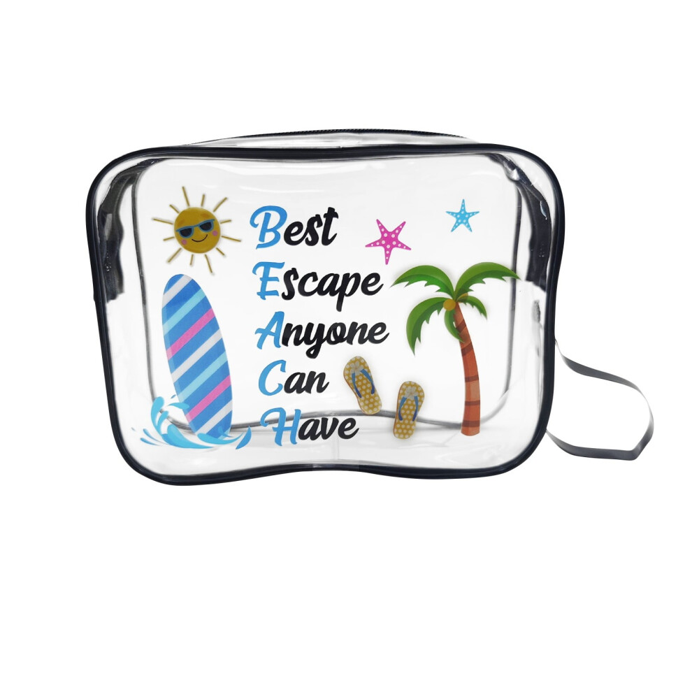 Transparent PVC portable makeup bag
