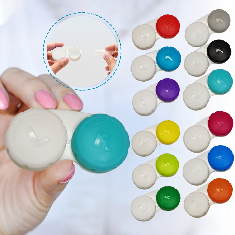 Colorful Contact Lens Case With Screw Top, Leak-Proof 917087726481