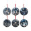 Blue Snowman Christmas Ornament Disc Pendant 2