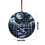 Blue Snowman Christmas Ornament Disc Pendant 3
