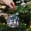Blue Snowman Christmas Ornament Disc Pendant 7
