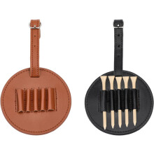 PU Leather Golf Tee Holder for Bag Belt 150-177mm Black