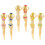 Golf tees colored plastic 6 pcs 1