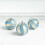Christmas Tree Decorations Gold Striped Pompoms and 8cm 2
