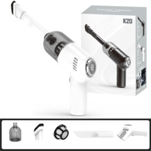 Aspirateur à main, aspiration de 3000 Pa, pour liquides et poussières, rechargeable et portable, autonomie de 20 minutes, compatible avec une