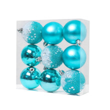 Christmas Tree Ornaments Blue Balls 6cm 9 pcs