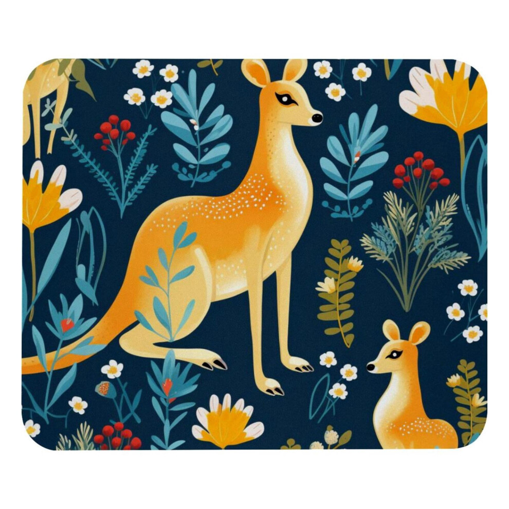 Square Mouse Pad With Kangaroo Leaf Design 8.3X9.8 Inch 917087732420