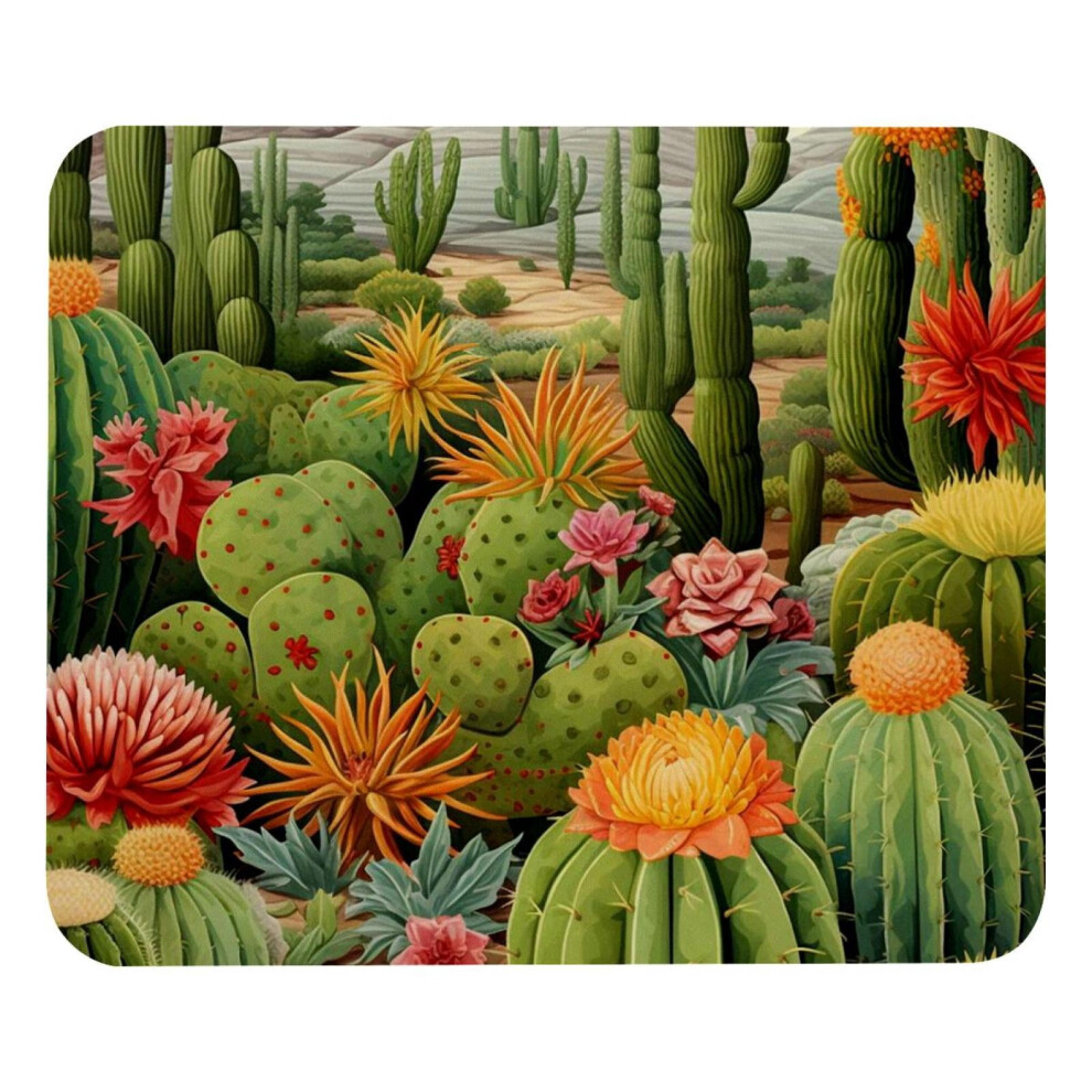 Desk Mat Cactus Mountain Design Rubber Base 25X20cm 917087732727