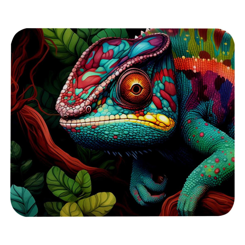 Square Mouse Pad With Non-Slip Rubber Base And Chameleon 917087733229