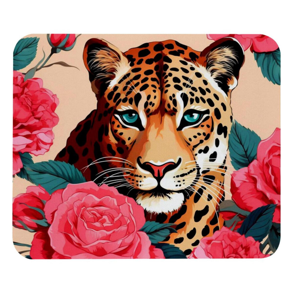 Rose Leopard Mouse Pad Smooth Non-Slip 8.3X9.8 In 917087733083