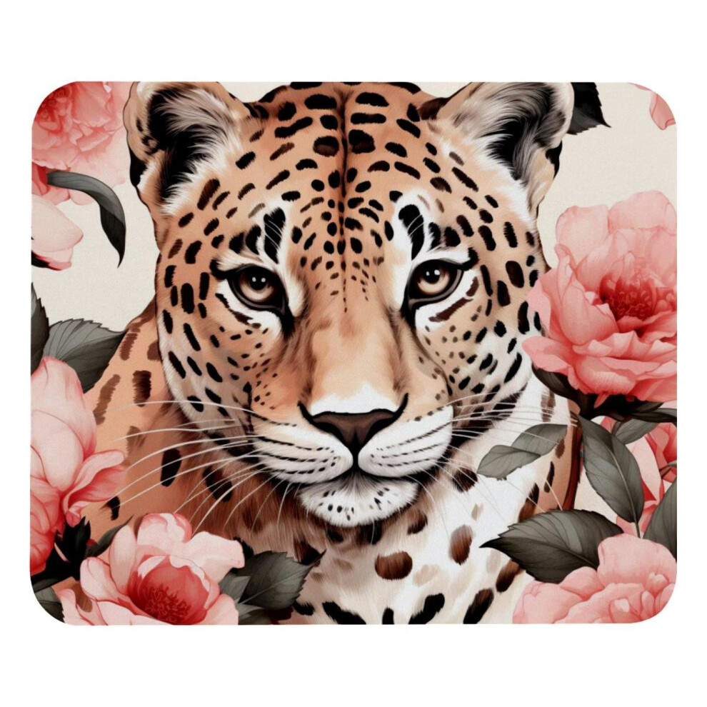 Rose Leopard Pattern Mouse Pad Smooth Non-Slip 8.3X9.8 In 917087732468