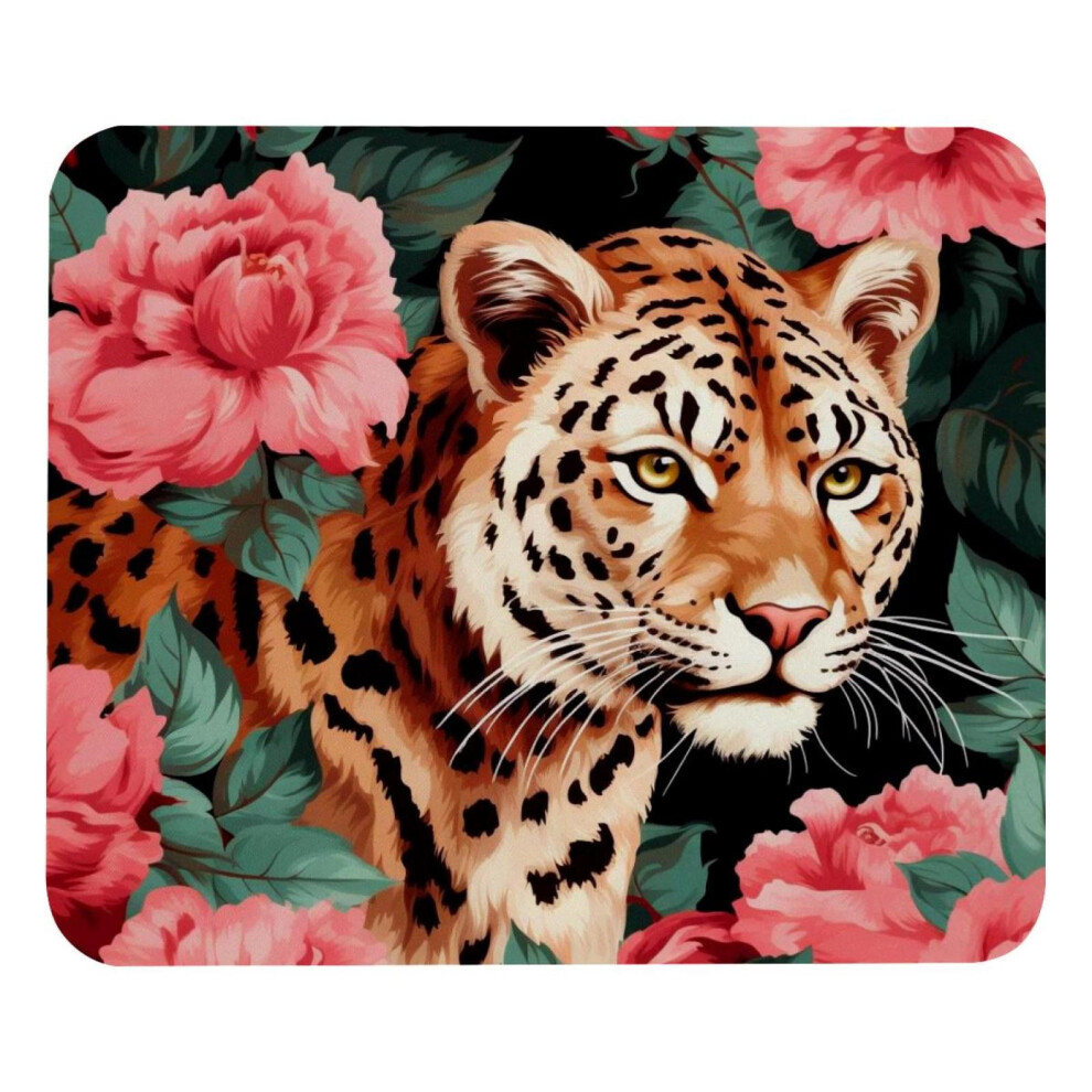 Roses Leopard Mouse Pad Smooth Non-Slip 8.3X9.8 In 917087732529