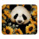Panda Sunflower Mouse Pad Smooth Non-Slip 8.3x9.8 in 1