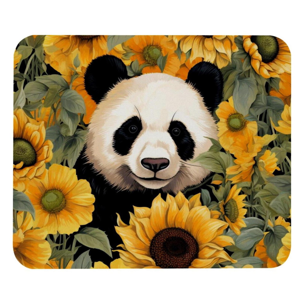 Panda Sunflower Mouse Pad Smooth Surface 3Mm Thick 917087733168