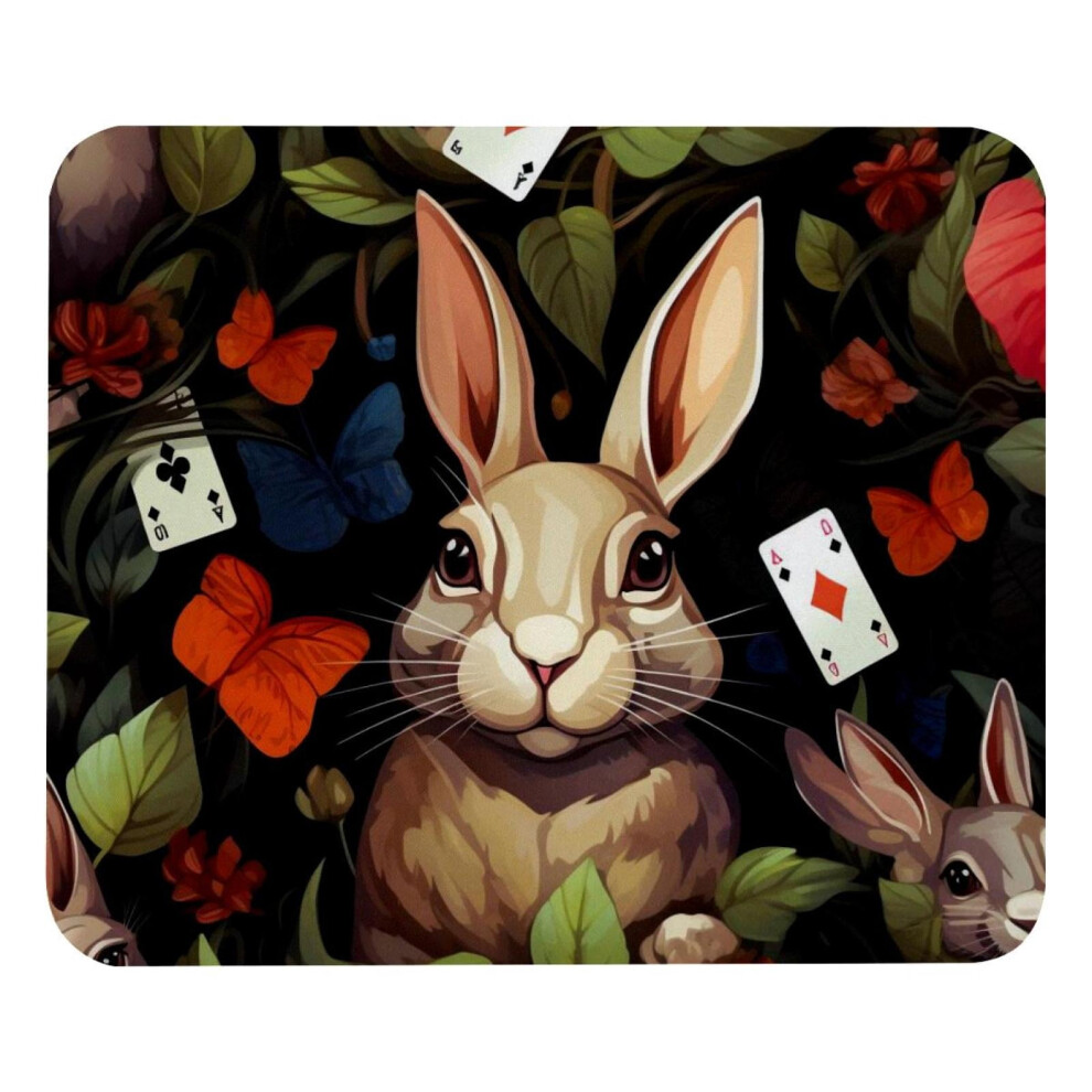 Square Rabbit Mouse Pad With Non-Slip Rubber Base 917087733205