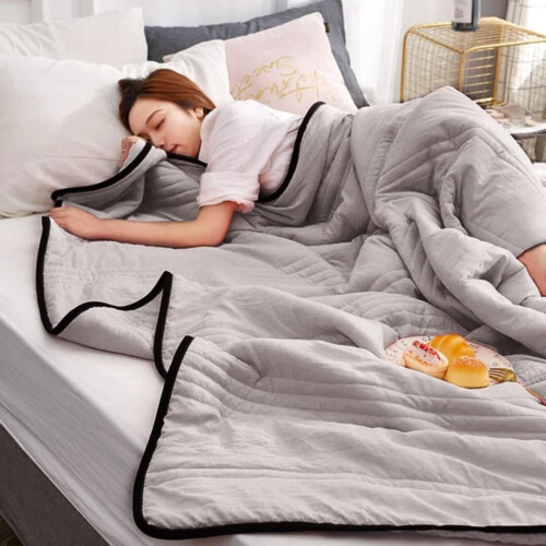 Silk air conditioning blanket cool summer quilted 1 pc 2