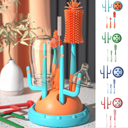 Bottle Brush Set with Holder and Long Handle 6-Piece 1