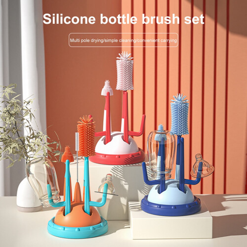 Bottle Brush Set with Holder and Long Handle 6-Piece 2