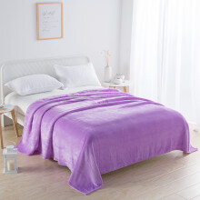 Microfiber Flannel Blanket Soft Ultra-Warm Purple 1 Pack