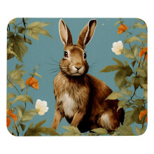 Rabbit Leaves Mouse Pad Anti-slip Rubber Base