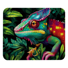 Chameleon Green Leaf Mouse Pad Ergonomic Thick 30x25cm