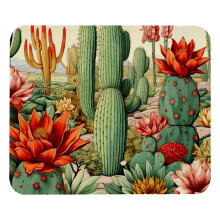 Cactus Cartoon Mouse Pad Ergonomic Thick 24x10 inch