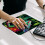 Chameleon Green Leaf Mouse Pad Ergonomic Thick 30x25cm 7