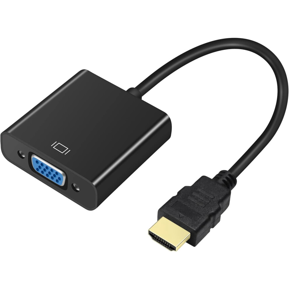 Hdmi To Vga Adapter Cable 1080P Hd Gold/Black 9336866953817