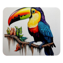 Toucan Pattern Mouse Pad Anti-Slip Rubber Base