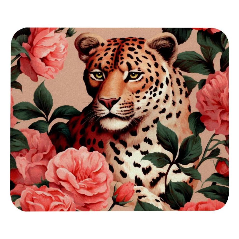 Rose Leopard Mouse Pad Premium Textured Non-Slip 8.3X9.8 In 917087737081